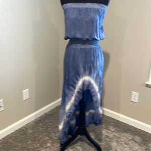Strapless Tie Dye Dress